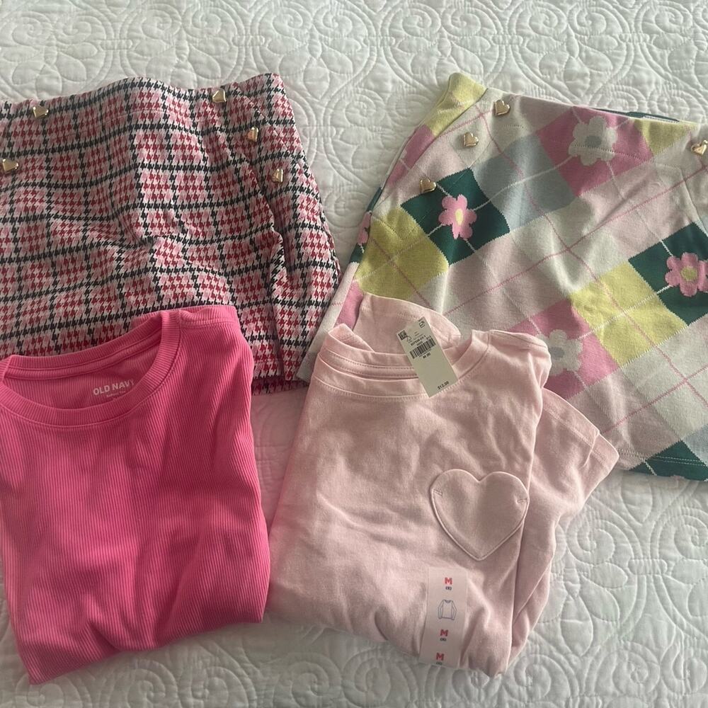 Old Navy skort and shirt bundle girls size medium size 8, NWT